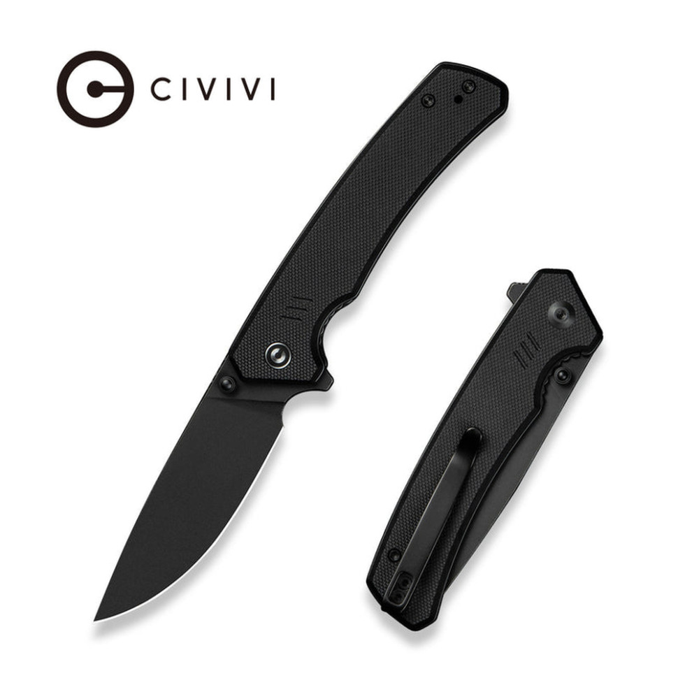 Ніж складаний туристичний Civivi Merit, (8.3 см) 14C28N / G10 чорний