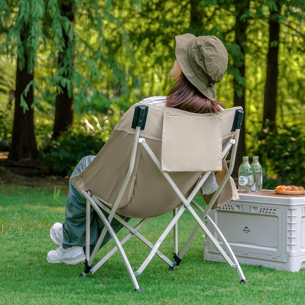 Стілець складаний Naturehike Stellaluna T04 CNK2550JJ022, вуглецева сталь, хакі, фото 12