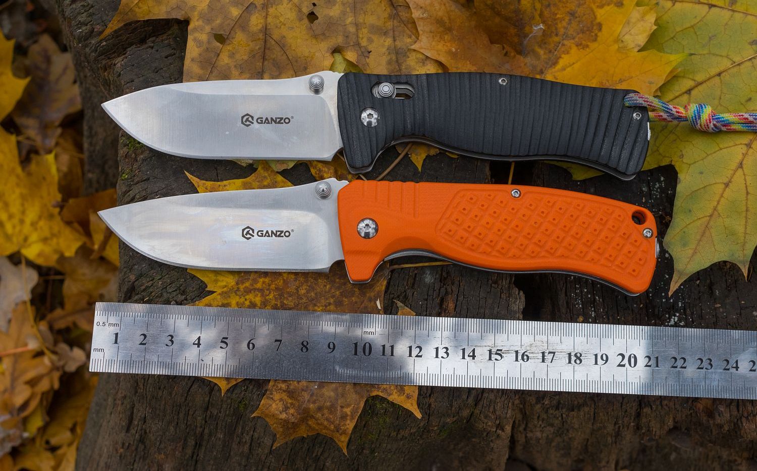 Нож складной туристический Ganzo G722 (9 см) 440C / G10 оранжевый