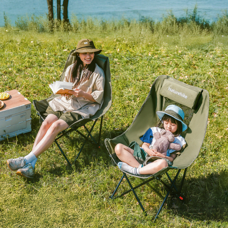 Стілець складаний Naturehike Sea Star 002 CNK2550JJ019, вуглецева сталь, олива