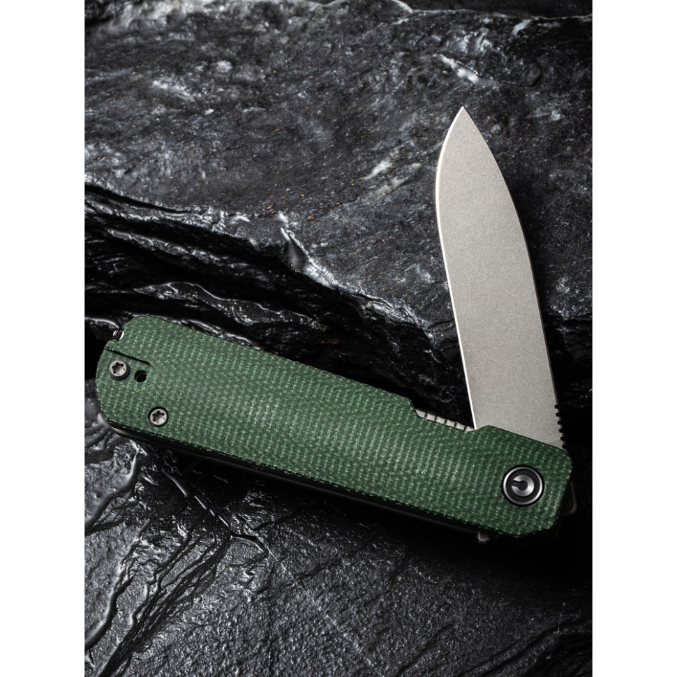 Ніж складаний кишеньковий Civivi Sendy, (7.2 см) Nitro-V / Micarta темно-зелений