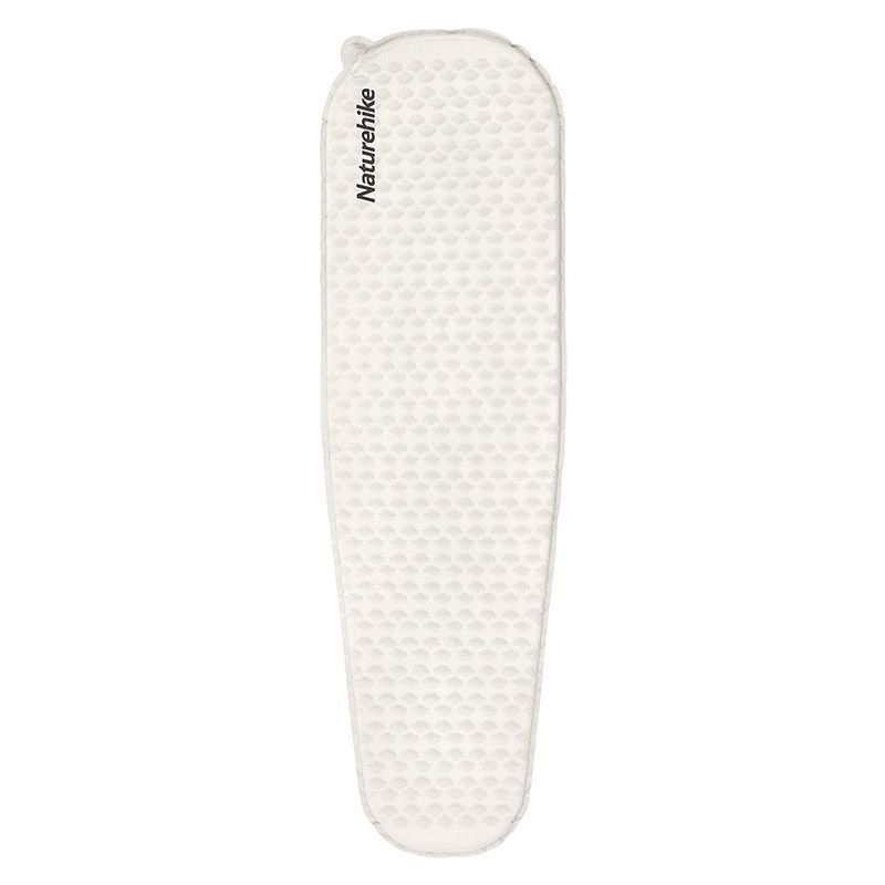 Матрац туристичний надувний одномісний  Naturehike CNK2300DZ013, 185x55x3.5 см, світло-сірий, овальний