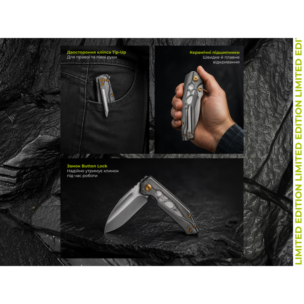 Ніж складаний туристичний Civivi Wellmax (9.1 см) 14C28N / Aluminum сірий, фото 14