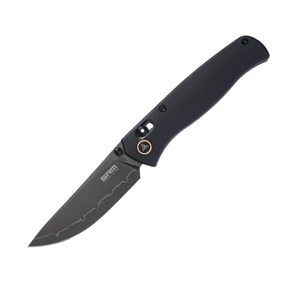 Ніж складаний туристичний SRM Medal 255L-MB2 140Cr / G10 чорний