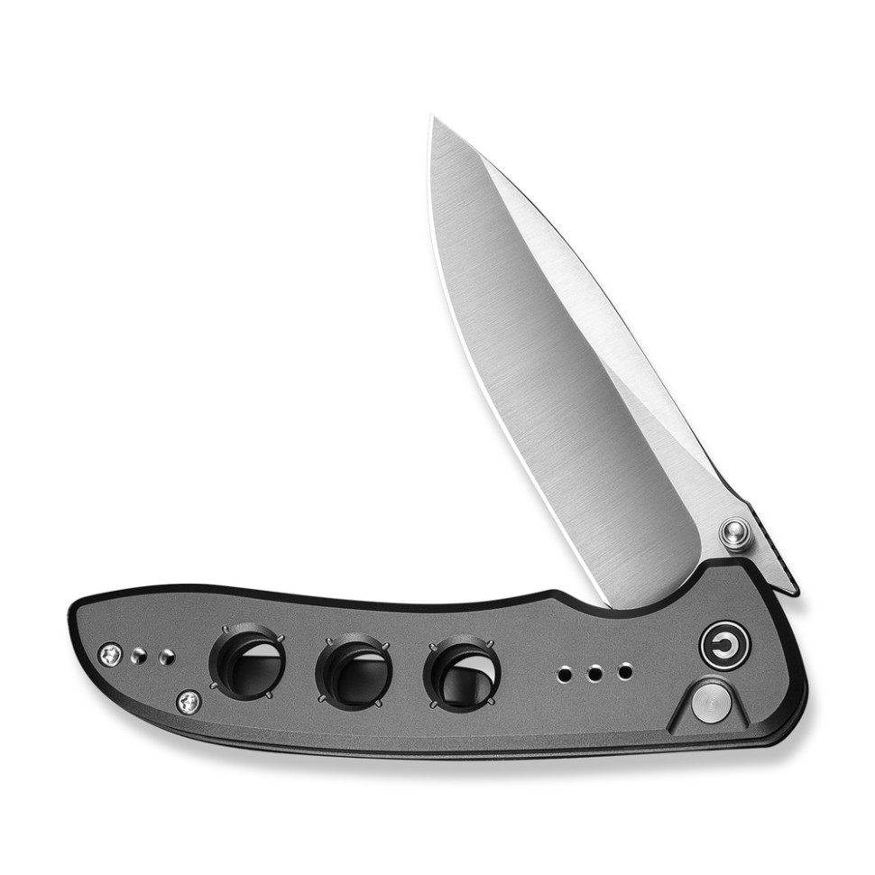 Нож складной туристический Civivi Hyperpulse, (8.9 см) 14C28N / Aluminum серый