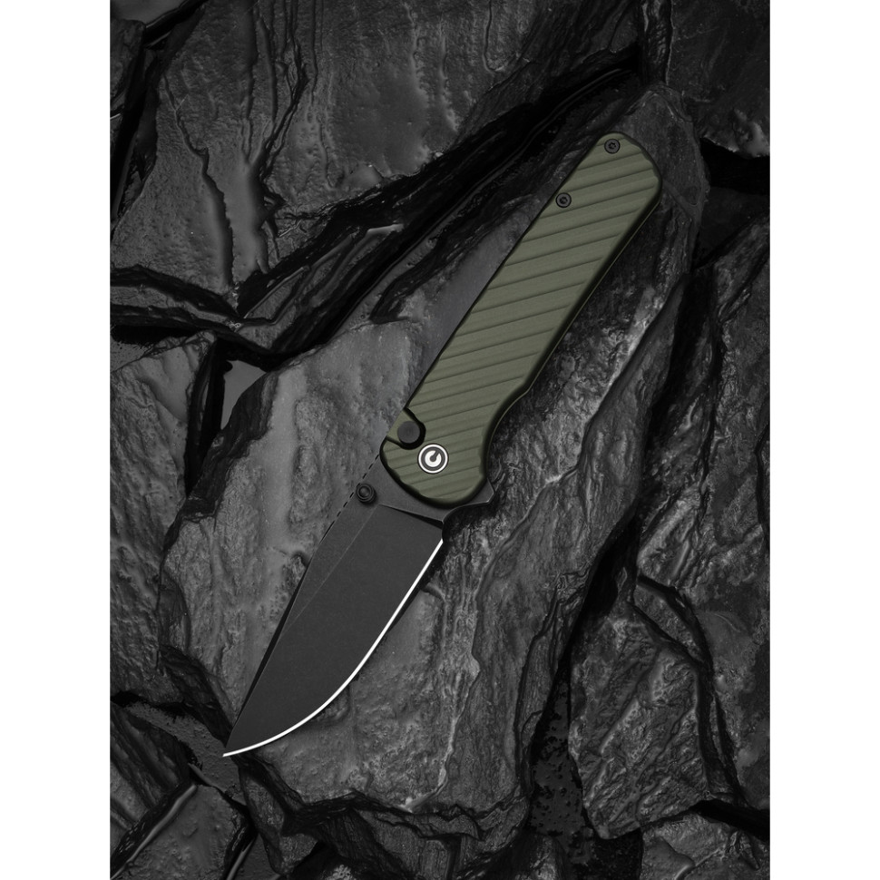 Нож складной туристический Civivi Iron Tide (8.2 см) 14C28N / Aluminum зеленый