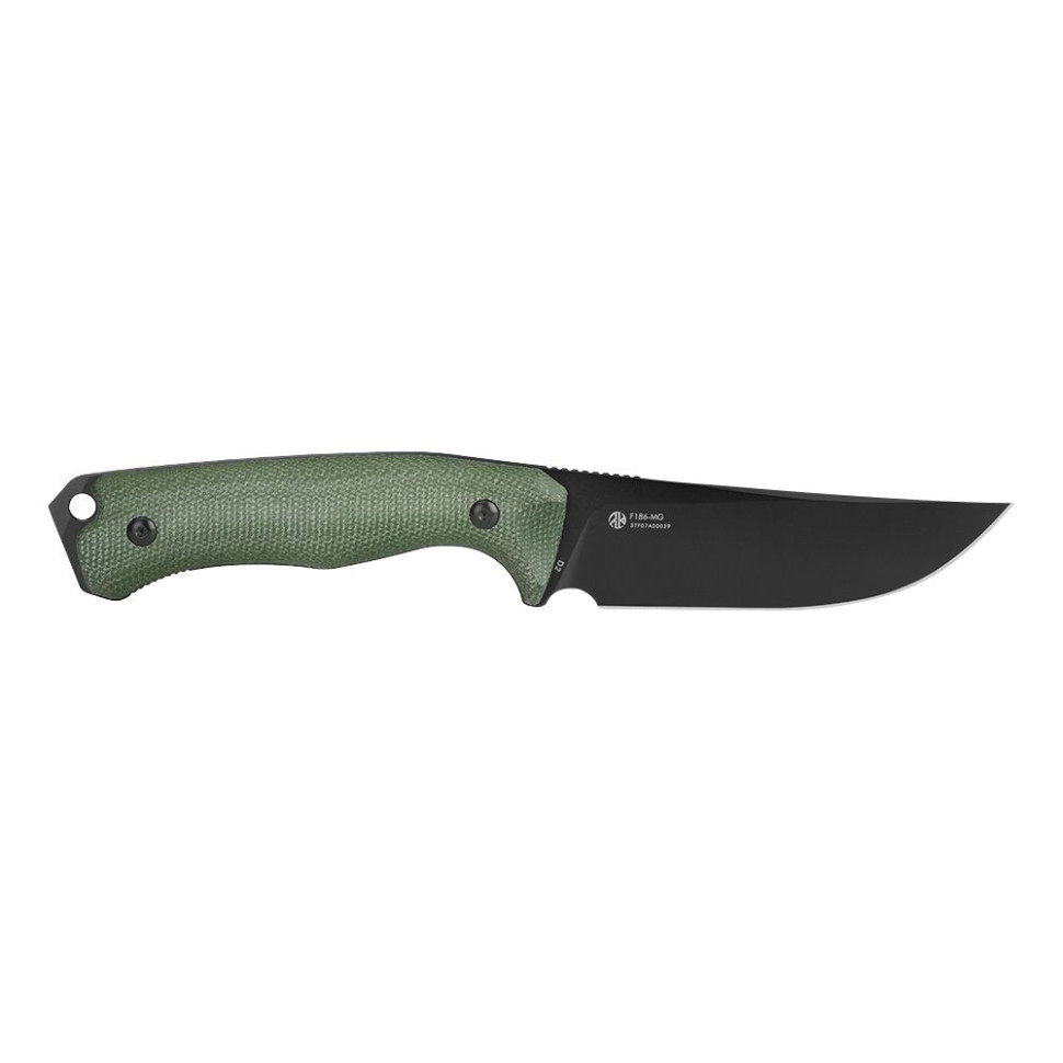 Нож охотничий с фиксированным клинком  Ruike F186-MG, (11.8 см) D2 / Micarta зеленый