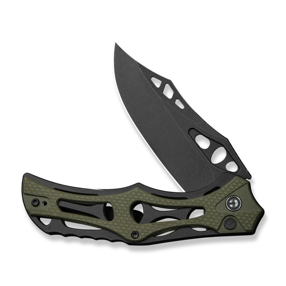 Ніж складаний туристичний Civivi Biophase, (8.9 см) Nitro-V / Aluminum & G10 чорно-зелений, фото 3