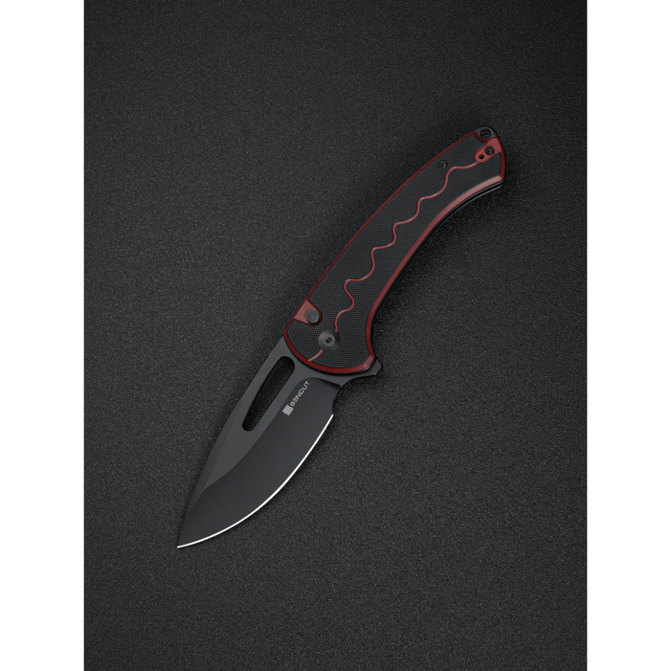 Нож складной туристический Sencut Squiggy, (9.9 см) 9Cr18MoV / G10 червоно-чорний