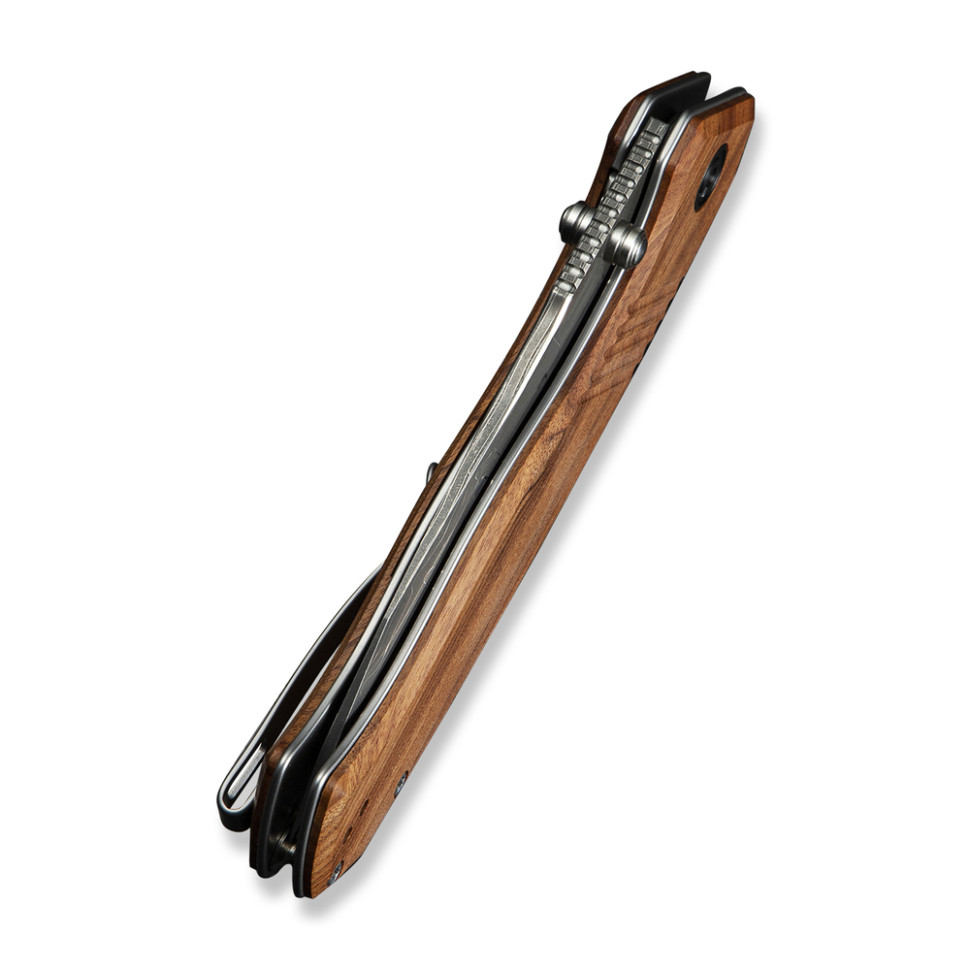 Нож складной туристический Civivi Placoid, (9.3 см) Damascus / Guibourtia Wood