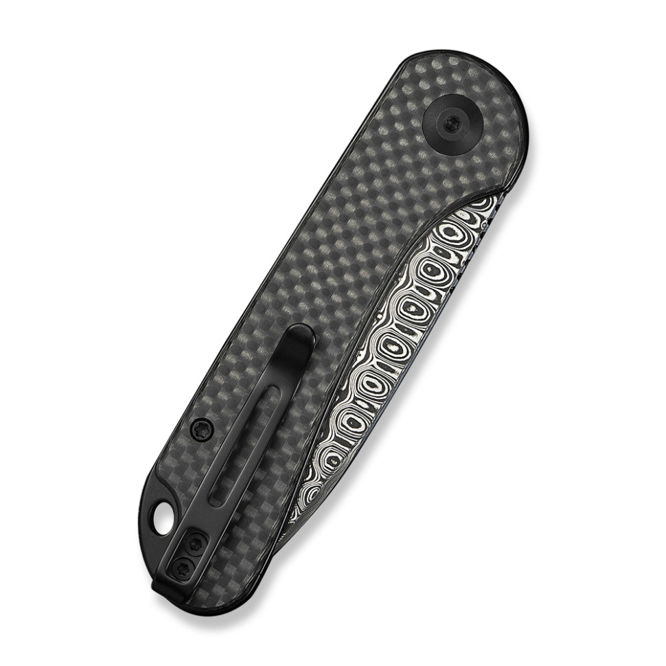 Нож складной карманный Civivi Elementum Slip Joint, (7.5 см) Damascus / Carbon Fiber серый