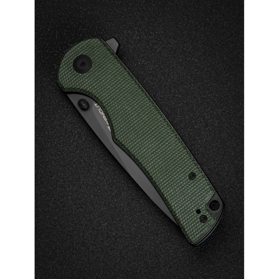 Нож складной туристический Sencut Praktisk, (9.1 см) 9Cr18MoV / Micarta темно-зеленый