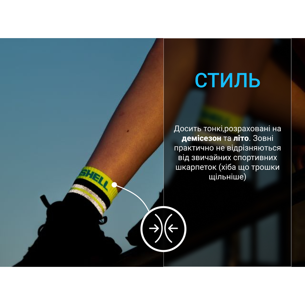 Шкарпетки водонепроникні Dexshell Pro visibility Cycling, р-р S (36-38), чорні, фото 9