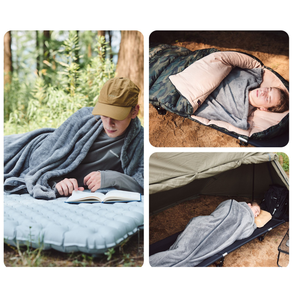 Підкладка для спального мішка Naturehike CNK2450WS024, фліс, графіт
