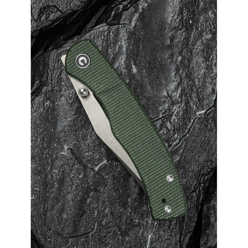 Нож складной карманный Civivi Clingman, (7.6 см) Nitro-V / Micarta темно-зеленый