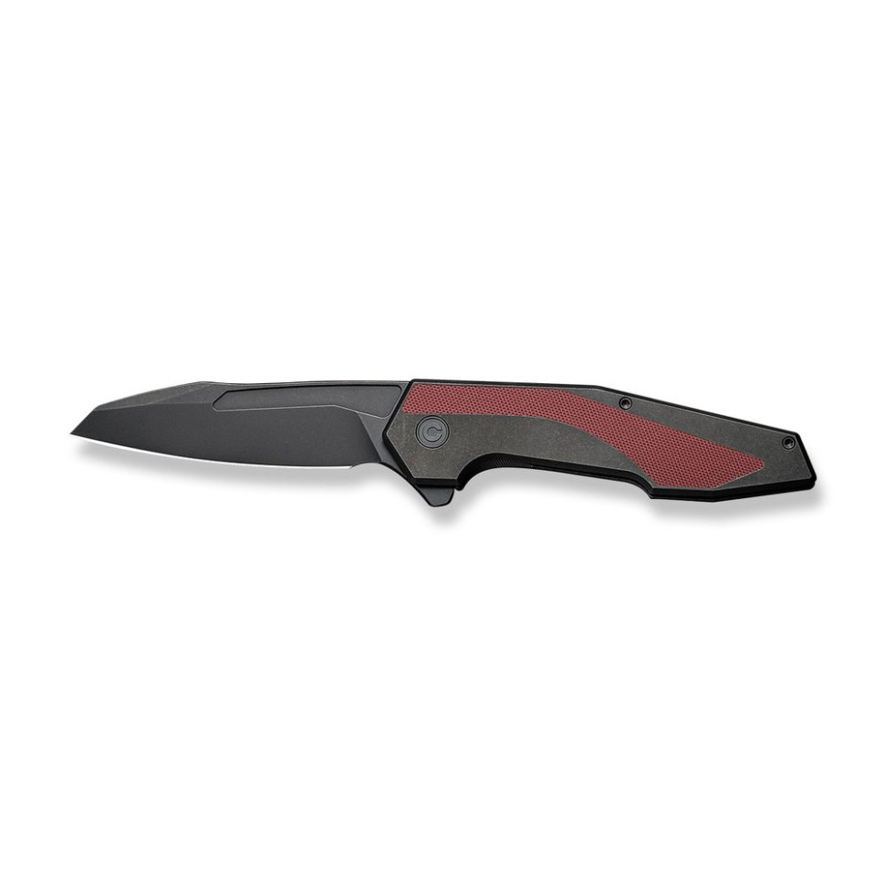 Нож складной туристический Civivi Hypersonic, (9.4 см) 14C28N / Steel & G10 чорно-бордовий