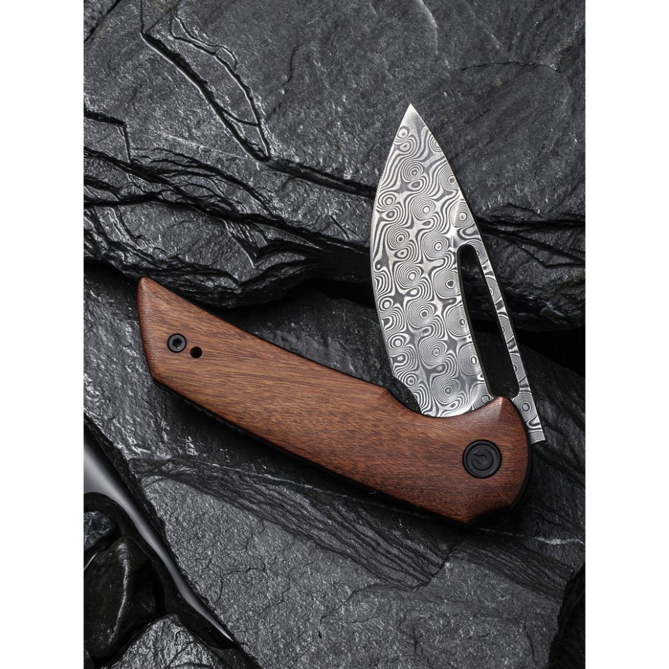 Нож складной карманный Civivi Odium, (6.7 см) Damascus / Guibourtia Wood