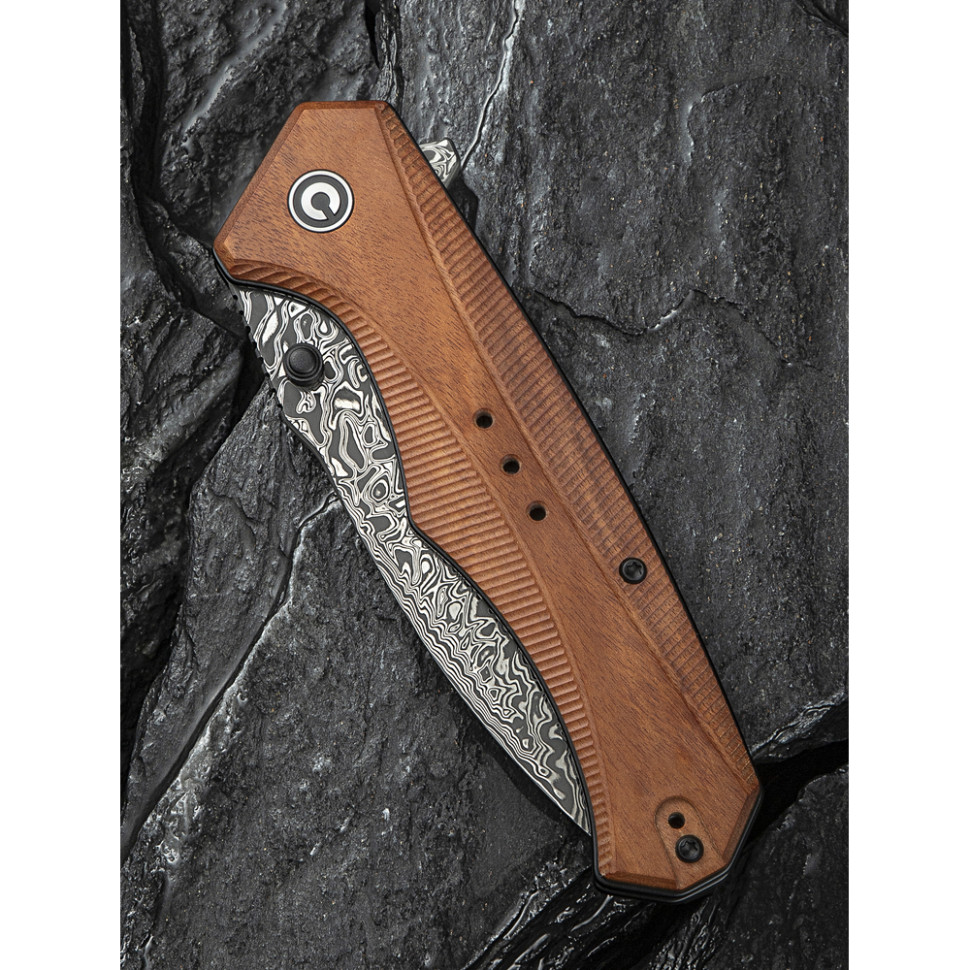 Ніж складаний туристичний Civivi Photonix, (9.4 см) Damascus / Guibourtia Wood, фото 13
