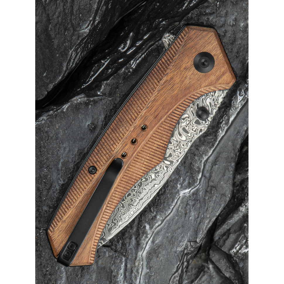Ніж складаний туристичний Civivi Photonix, (9.4 см) Damascus / Guibourtia Wood, фото 14