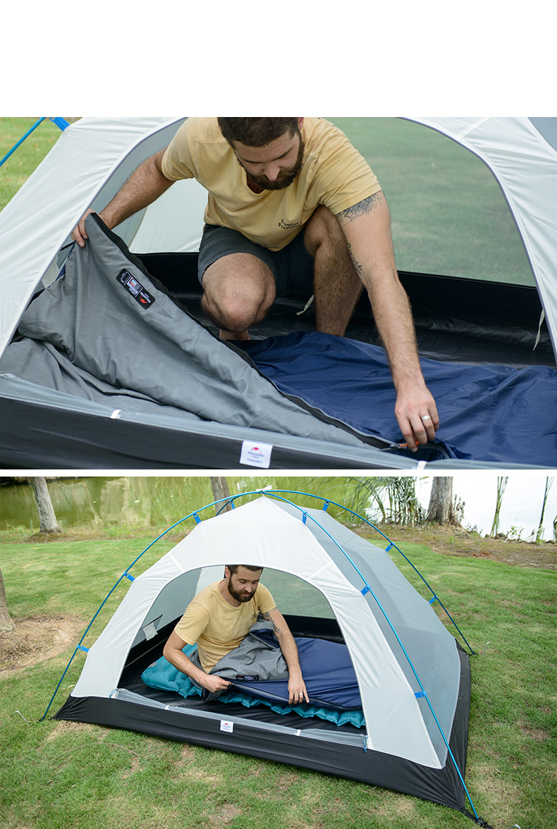 Спальник надлегкий Naturehike Ultra light LW 180 NH15S003-D, (20°C), p-p M, правий, темно-зелений