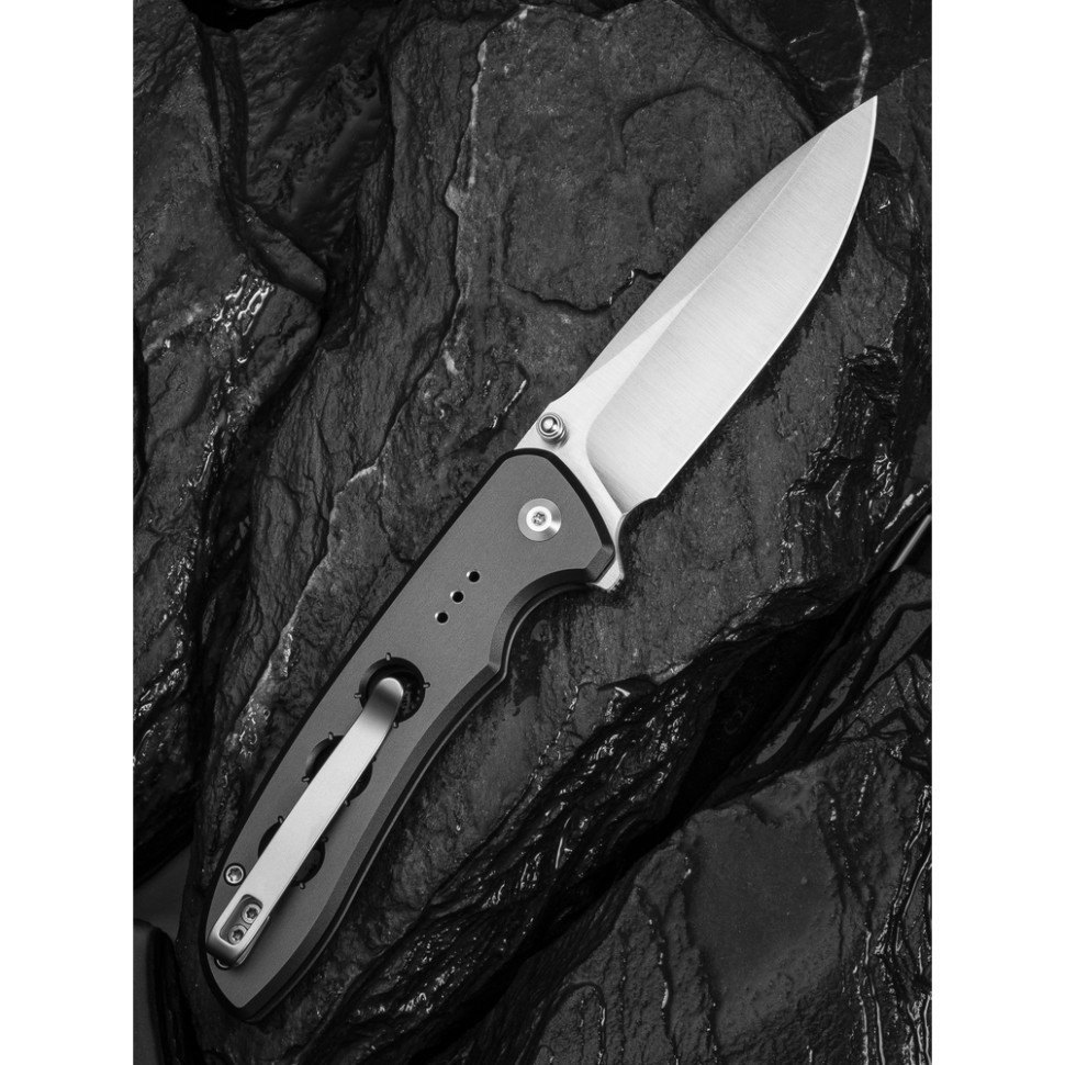 Нож складной туристический Civivi Hyperpulse, (8.9 см) 14C28N / Aluminum серый