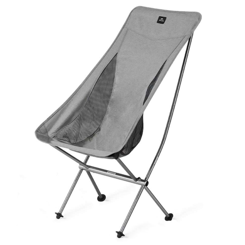 Стілець складаний ультралегкий Naturehike Stellaluna L04 CNK2450JJ015, розмір L, алюміній, сірий