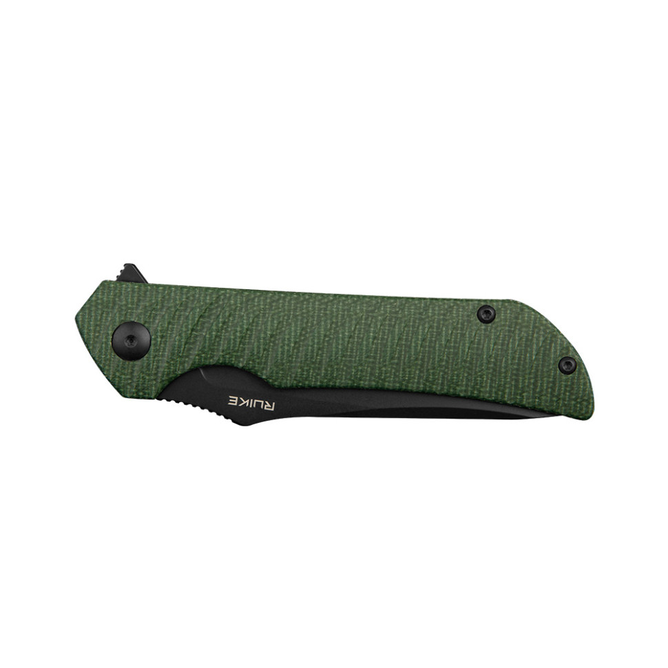 Нож складной туристический Ruike P123-MG, (9.2 см) 14C28N / мікарта темно-зелений