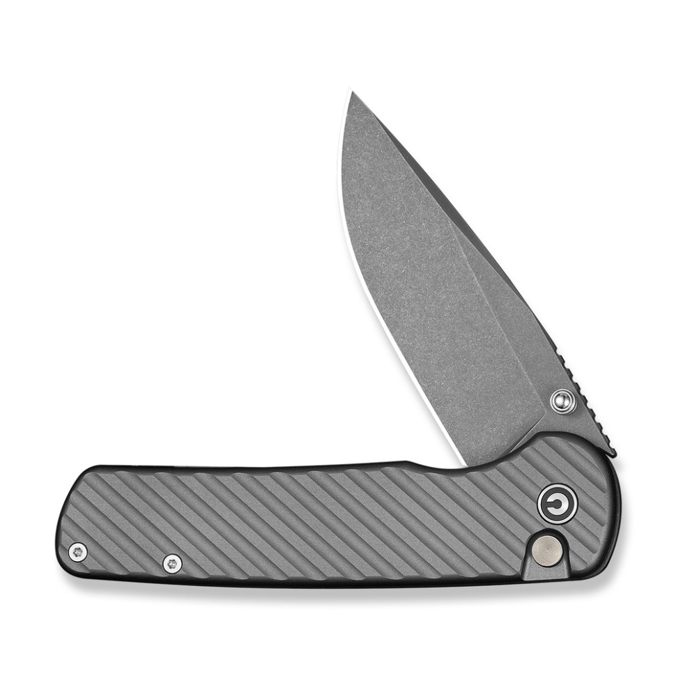 Ніж складаний туристичний Civivi Iron Tide (8.2 см) 14C28N / Aluminum сірий, фото 3