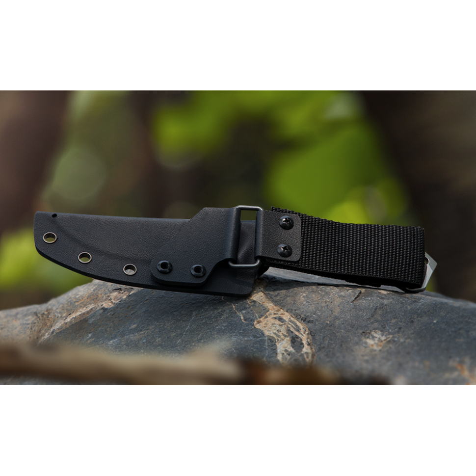 Нож охотничий с фиксированным клинком  Ruike F186-MB, (11.8 см) D2 / Micarta черный