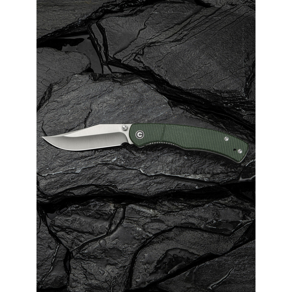 Нож складной карманный Civivi Clingman, (7.6 см) Nitro-V / Micarta темно-зеленый