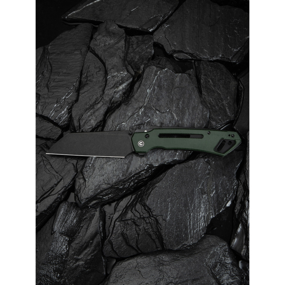 Ніж складаний тактичний Civivi Buster FG, (10.7 см) Nitro-V / Micarta темно-зелений, фото 17