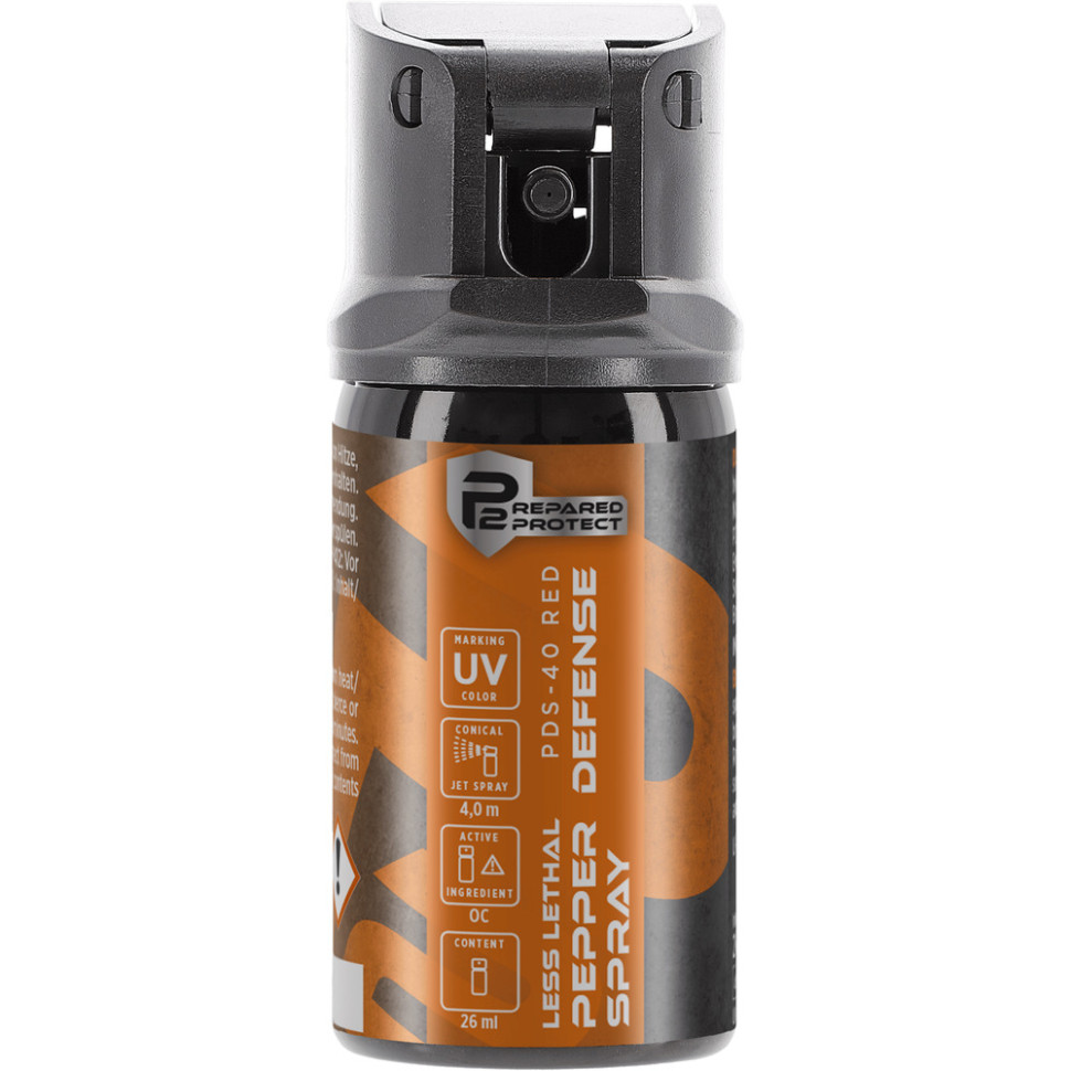 Балончик газовий перцевий Umarex P2P PDS-40 RED UV 10%, 26 мл, конусне