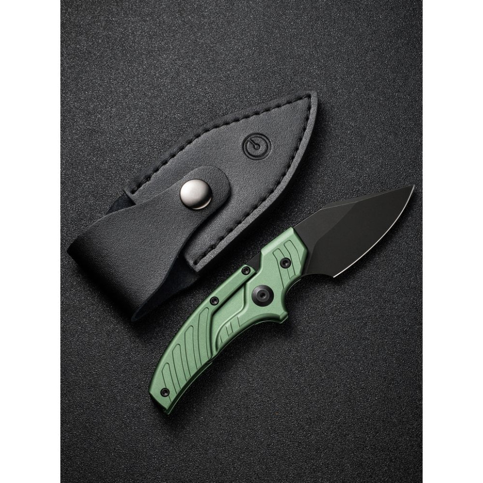 Ніж фіксований кишеньковий Civivi Typhoeus , (5.8 см) 14C28N / Aluminum зелений з чохлом