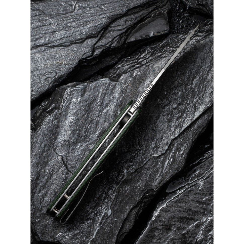 Ніж складаний кишеньковий Civivi Regulatron, (7.6 см) Nitro-V / Micarta темно-зелений