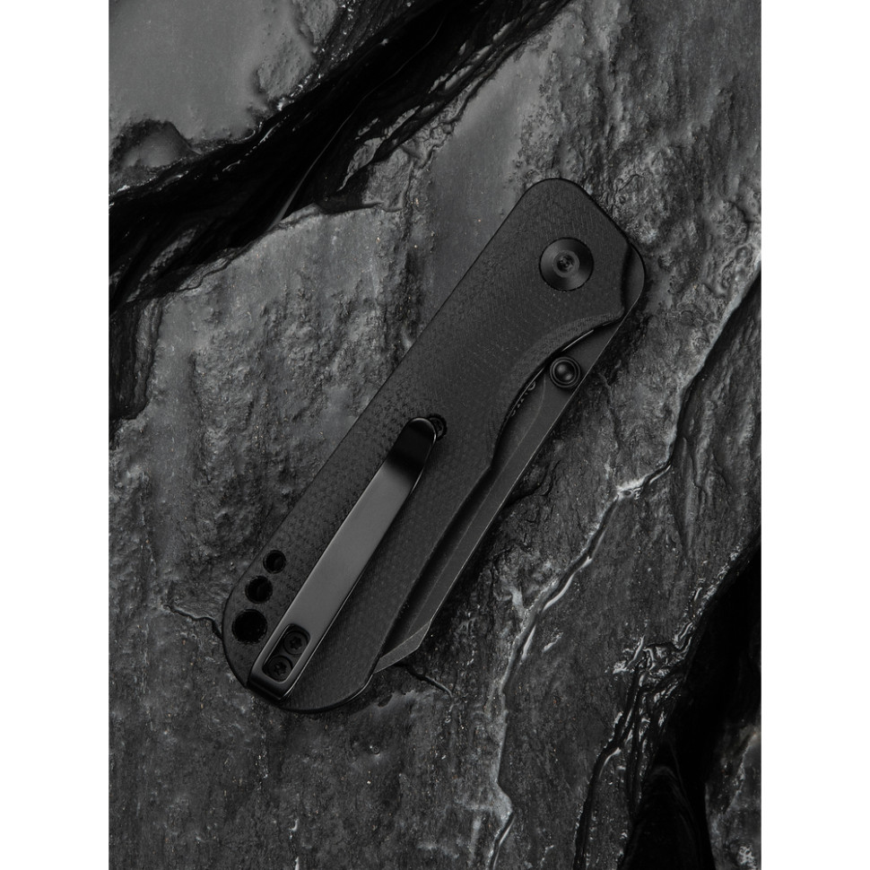 Ніж складаний кишеньковий Civivi Crabby, (6.9 см) 14C28N / Micarta чорний
