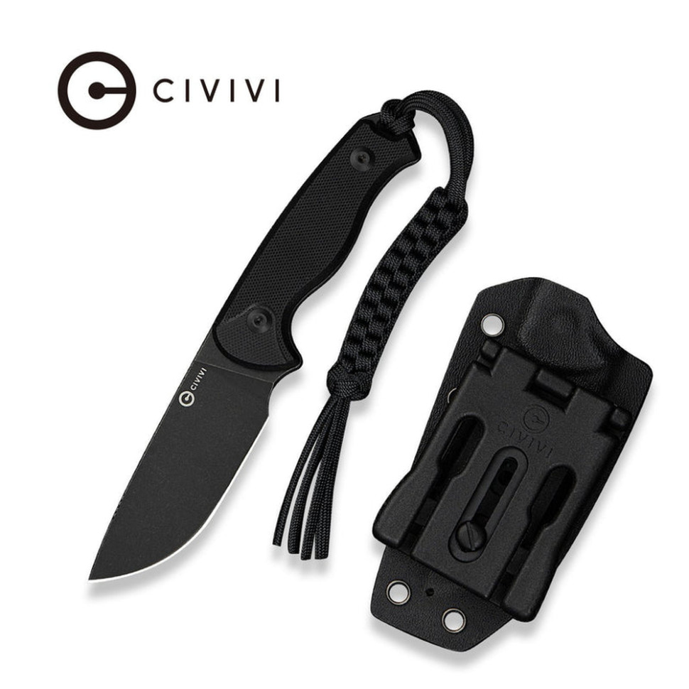 Ніж фіксований тактичний Civivi Timberbark, (8.1 см) 14C28N / G10 чорний