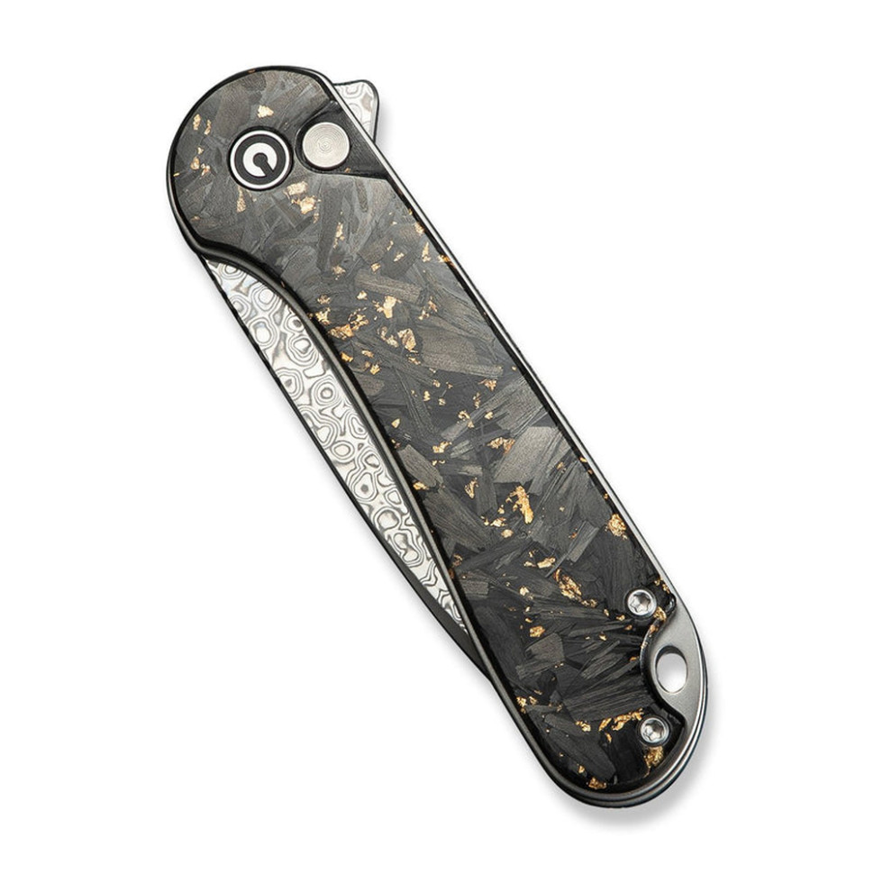 Нож складной карманный Civivi Elementum II, (7.5 см) Damascus / Carbon Fiber & Resin