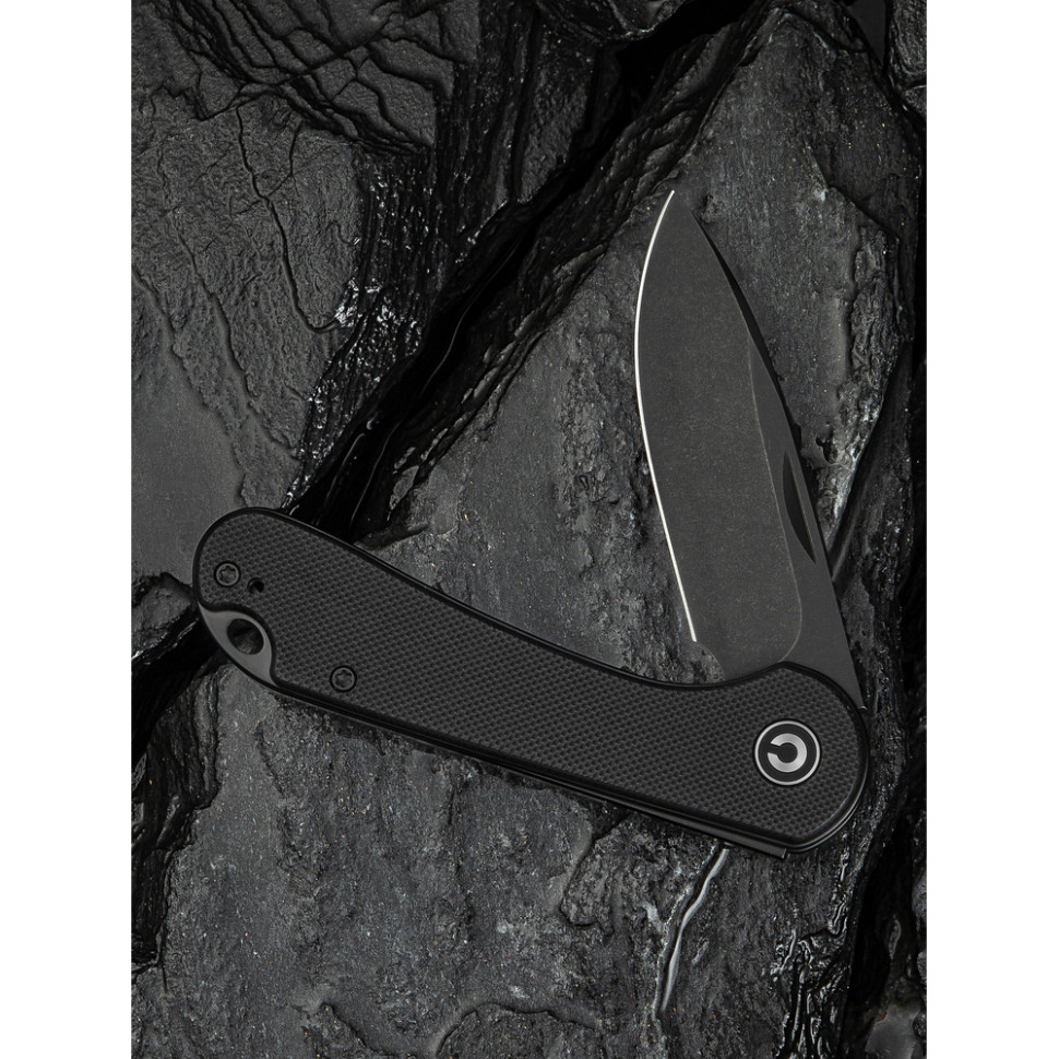 Нож складной карманный Civivi Elementum Slip Joint, (7.5 см) 14C28N / G10 черный