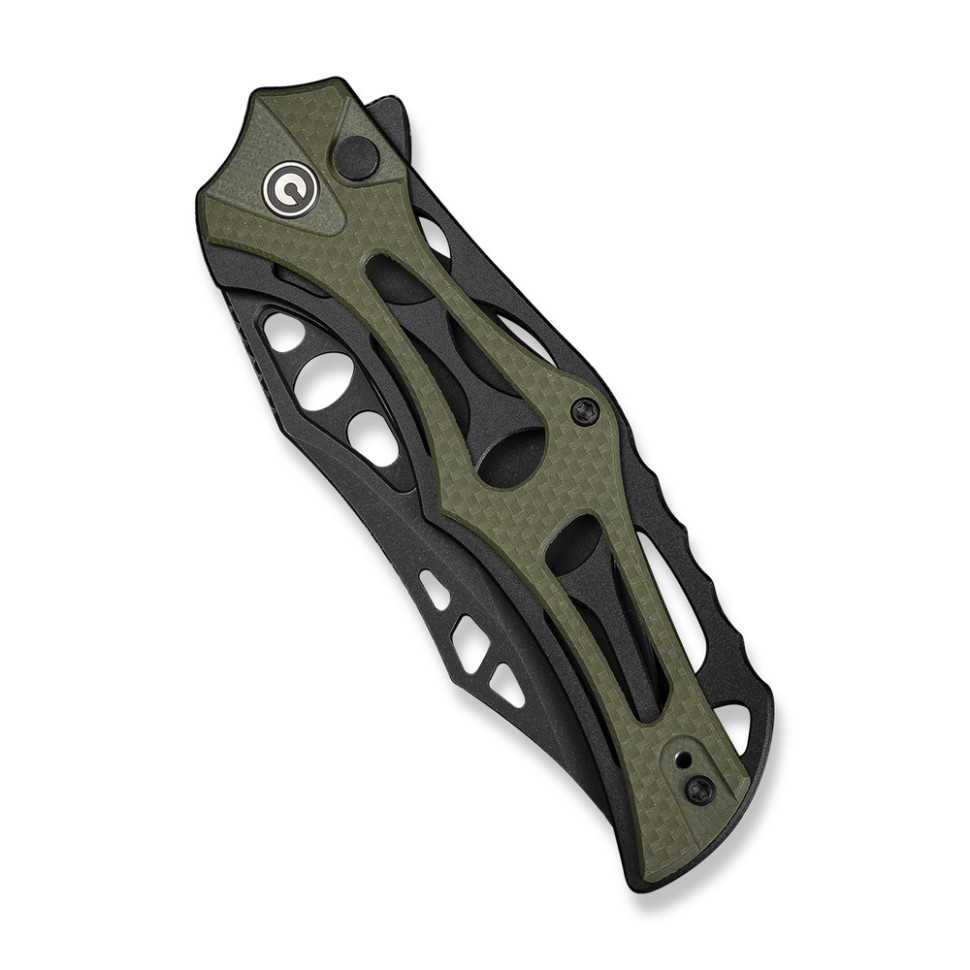 Ніж складаний туристичний Civivi Biophase, (8.9 см) Nitro-V / Aluminum & G10 чорно-зелений, фото 4
