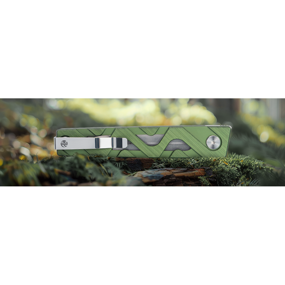 Ніж складаний туристичний Ruike P878-AG, (8.7 см) 14C28N / 6063Aluminum зелений, фото 24