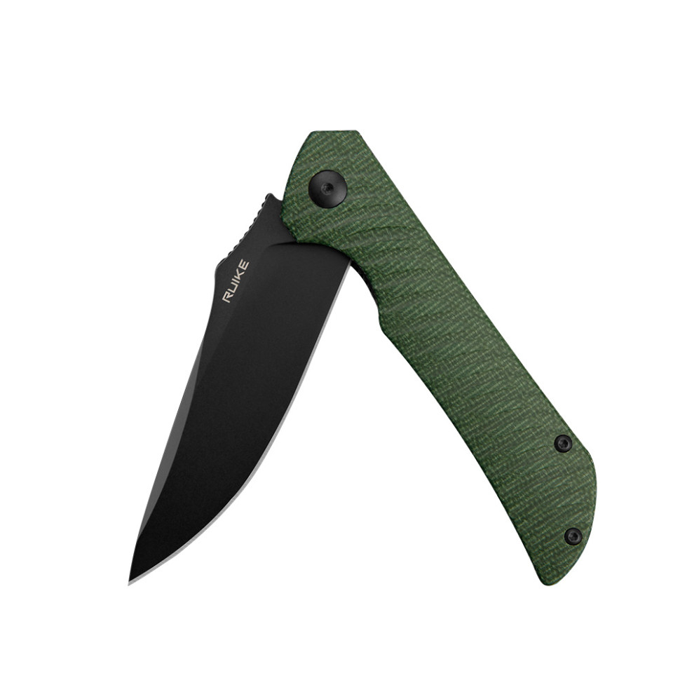 Нож складной туристический Ruike P123-MG, (9.2 см) 14C28N / мікарта темно-зелений