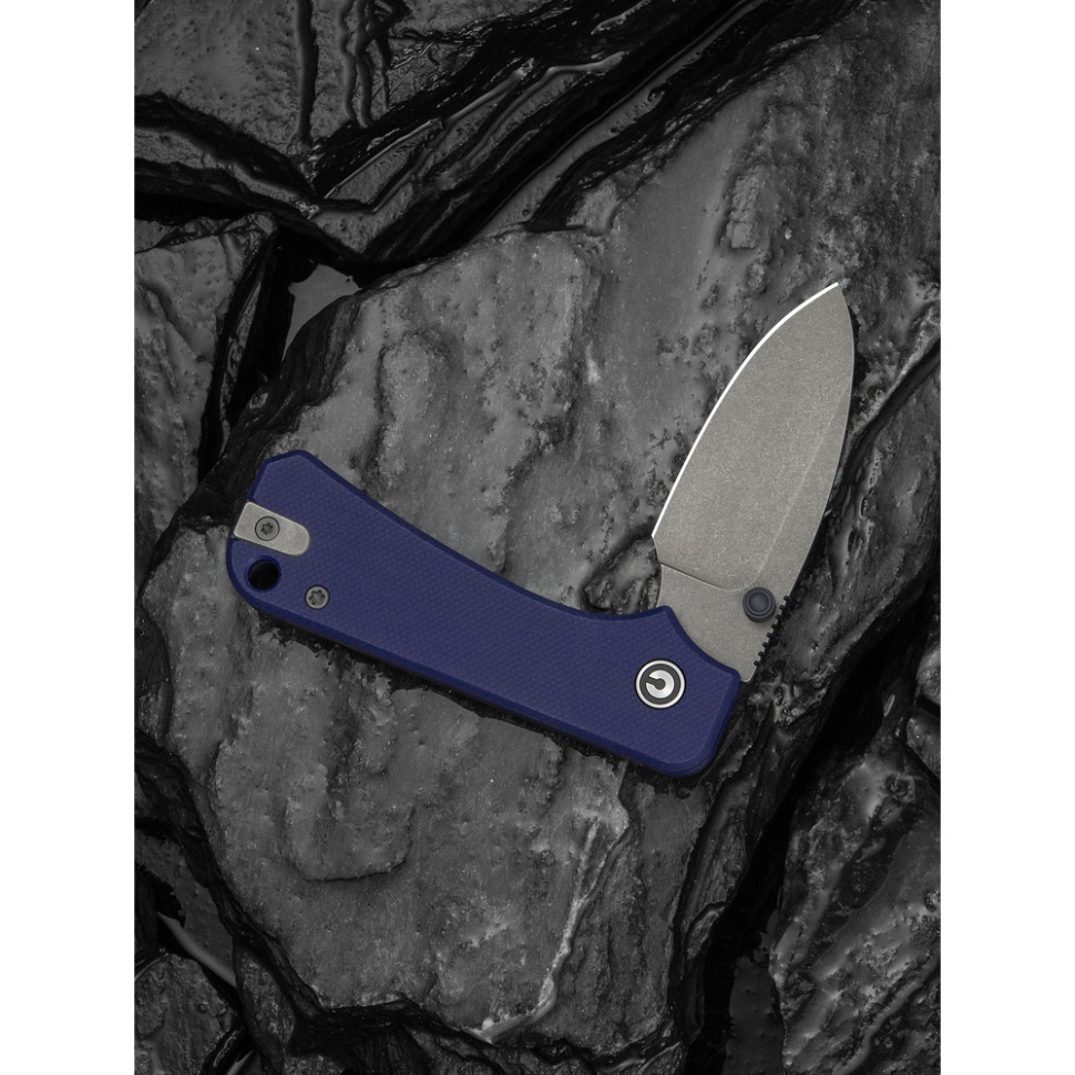 Ніж складаний кишеньковий Civivi Baby Banter Slip Joint (6 см) Nitro-V / G10 синій, фото 10