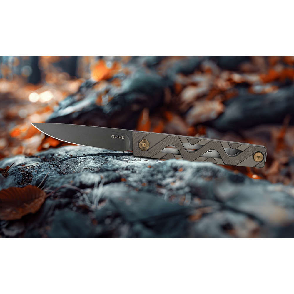 Ніж складаний туристичний Ruike P878-AG, (8.7 см) 14C28N / 6063Aluminum зелений, фото 17