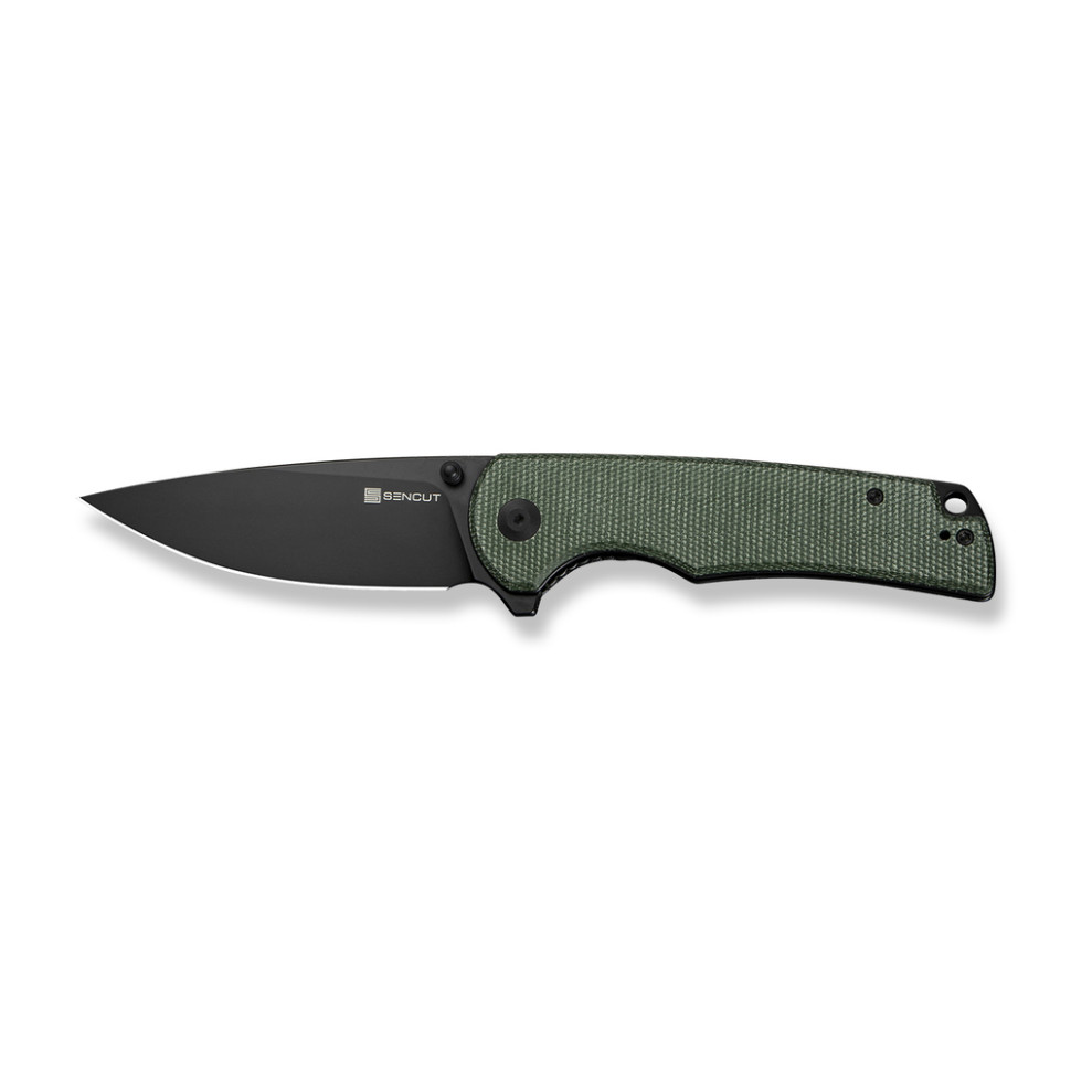 Нож складной туристический Sencut Praktisk, (9.1 см) 9Cr18MoV / Micarta темно-зеленый