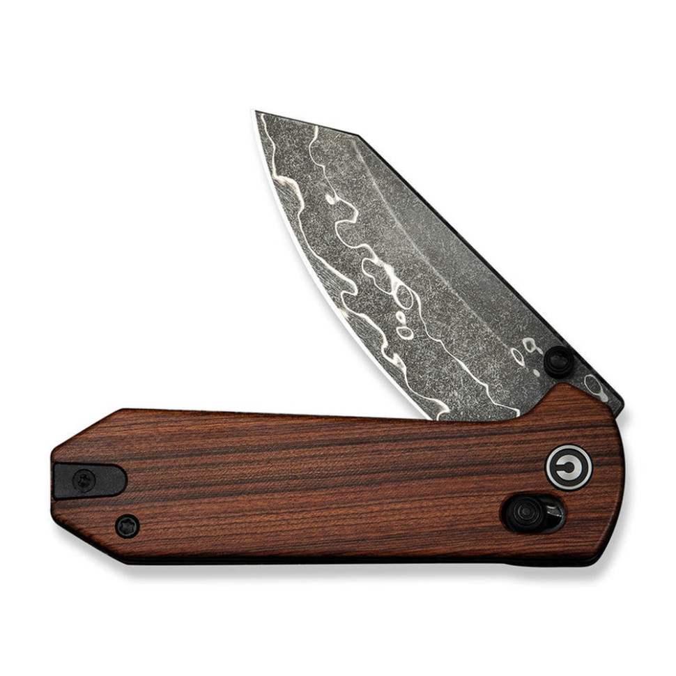 Нож складной карманный Civivi Yonder, (7.3 см) Damascus / Guibourtia Wood