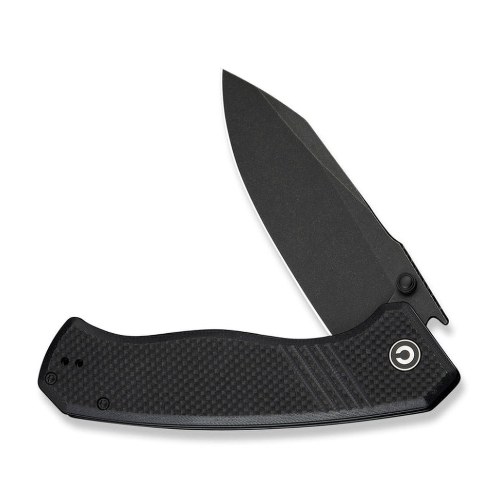 Нож складной туристический Civivi Placoid, (9.3 см) 14C28N / G10 черный