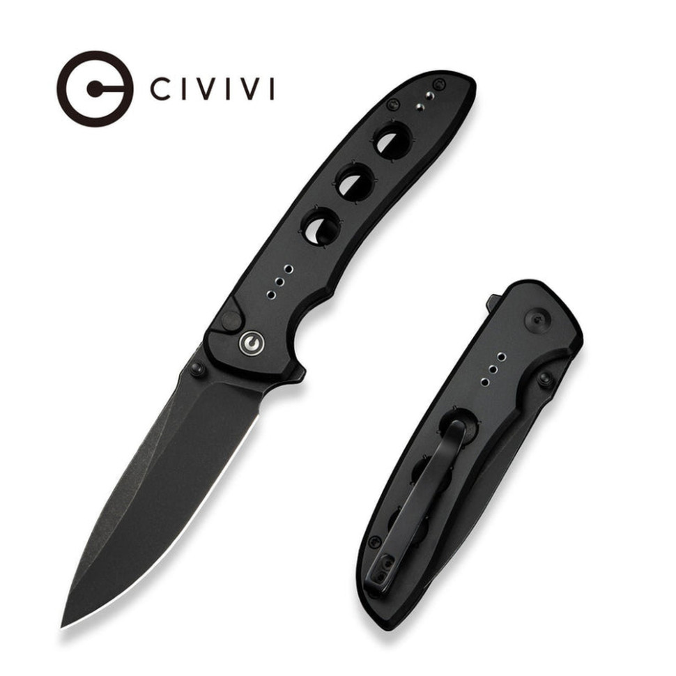 Ніж складаний туристичний Civivi Hyperpulse, (8.9 см) 14C28N / Aluminum чорний, фото 9