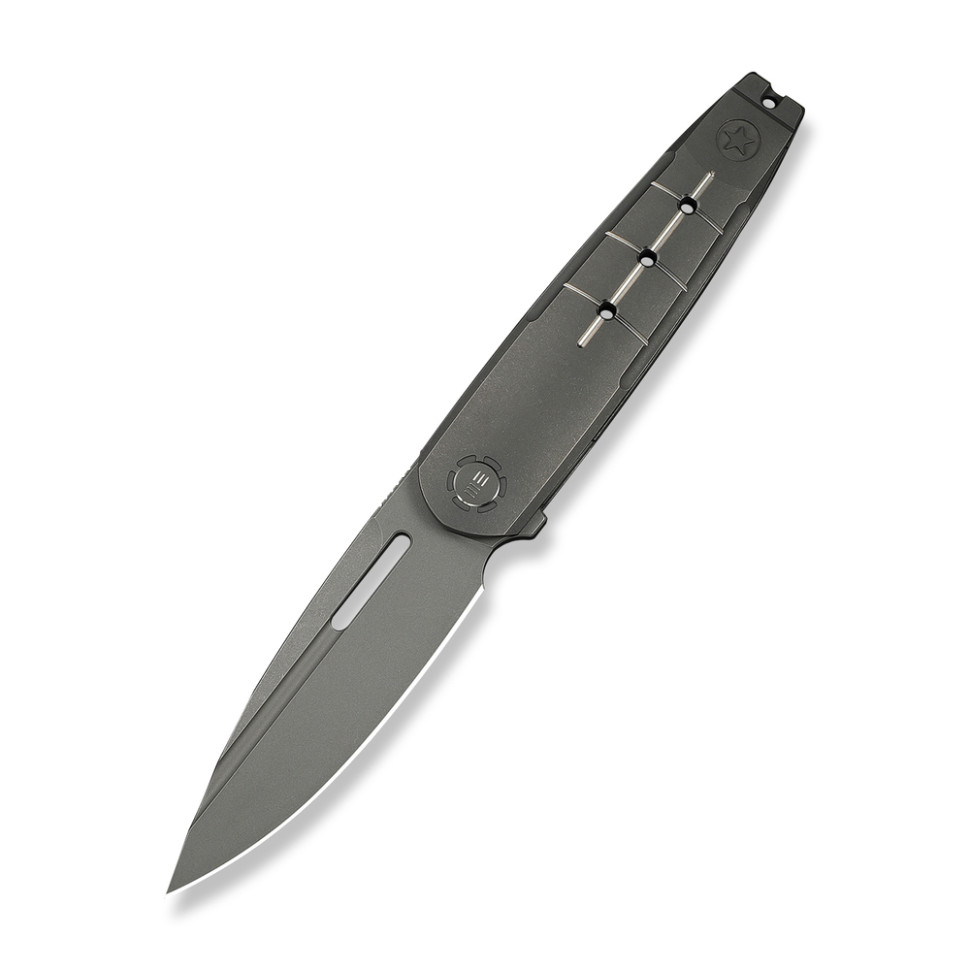 Ніж складаний туристичний Weknife Hull Bohler M390 / Titanium сірий