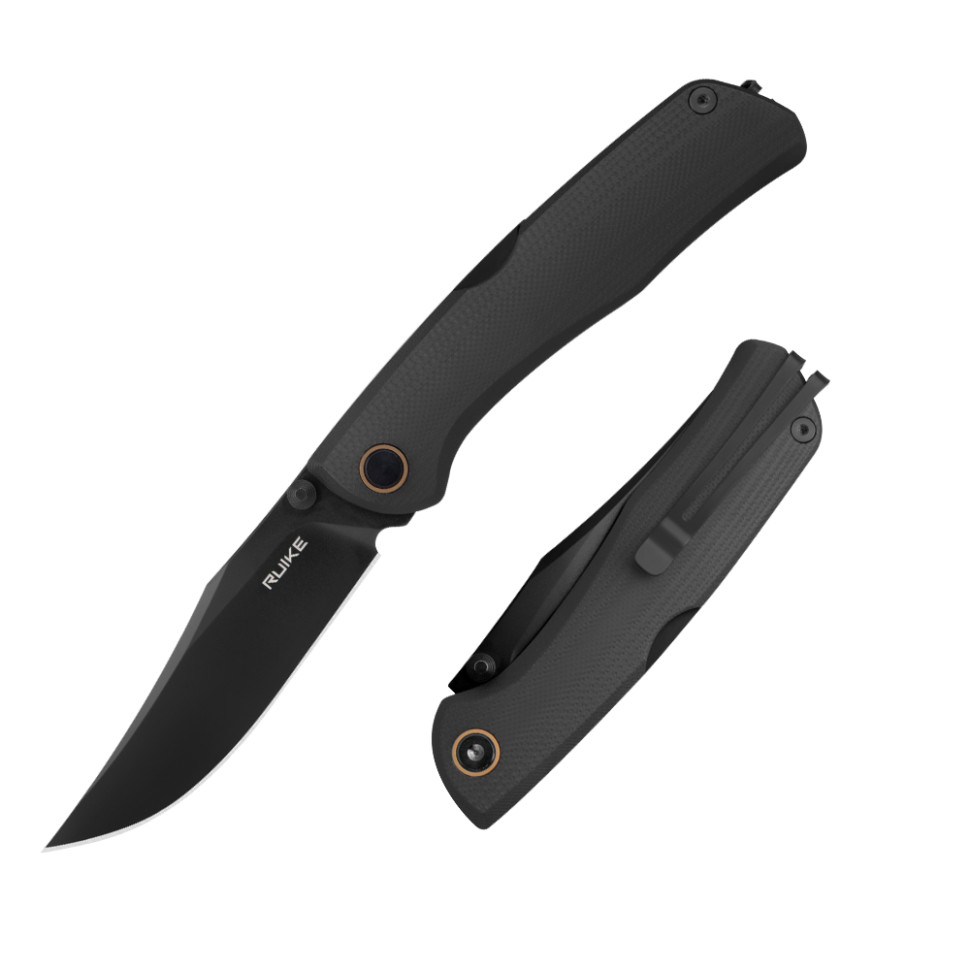 Ніж складаний туристичний Ruike P882-B, (8.5 см) 12С27 /  G10 чорний, фото 10