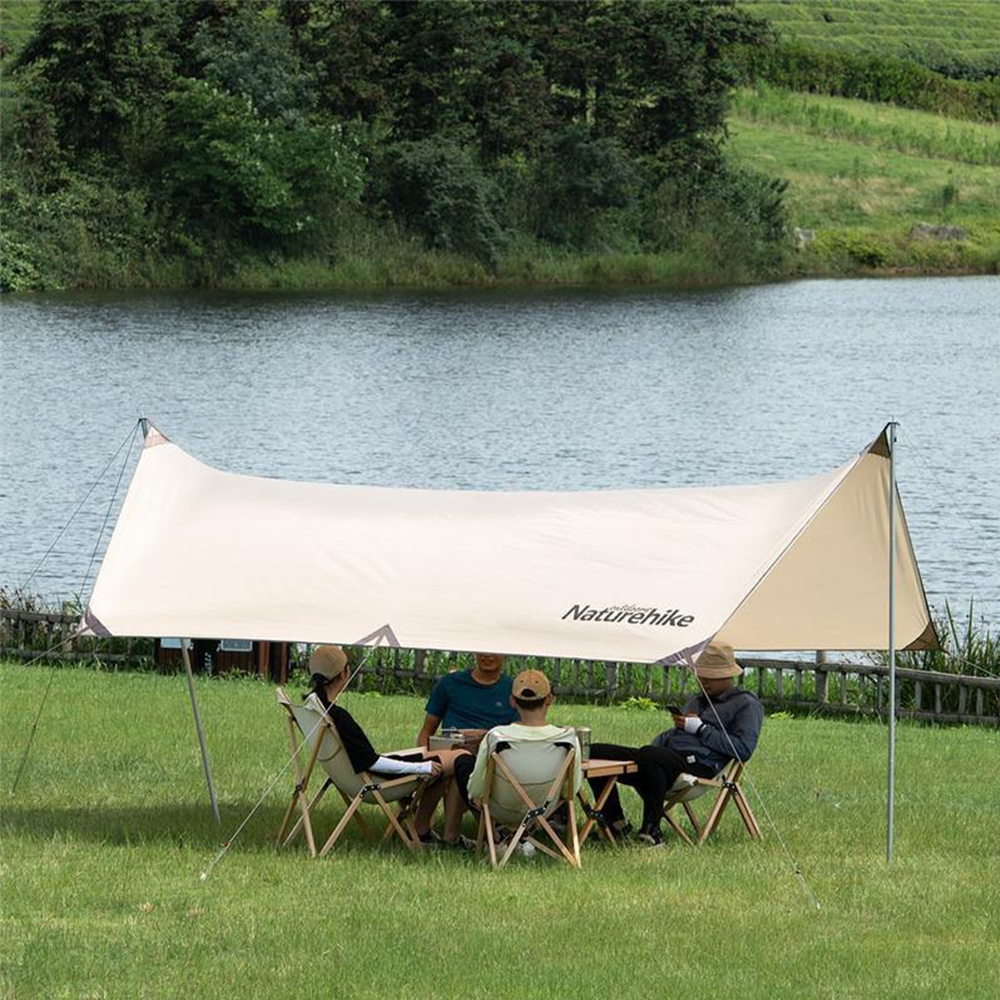 Тент для кемпинга Naturehike Girder NH20TM006, 150D, 300*438 см, золотий (з двома стійками)